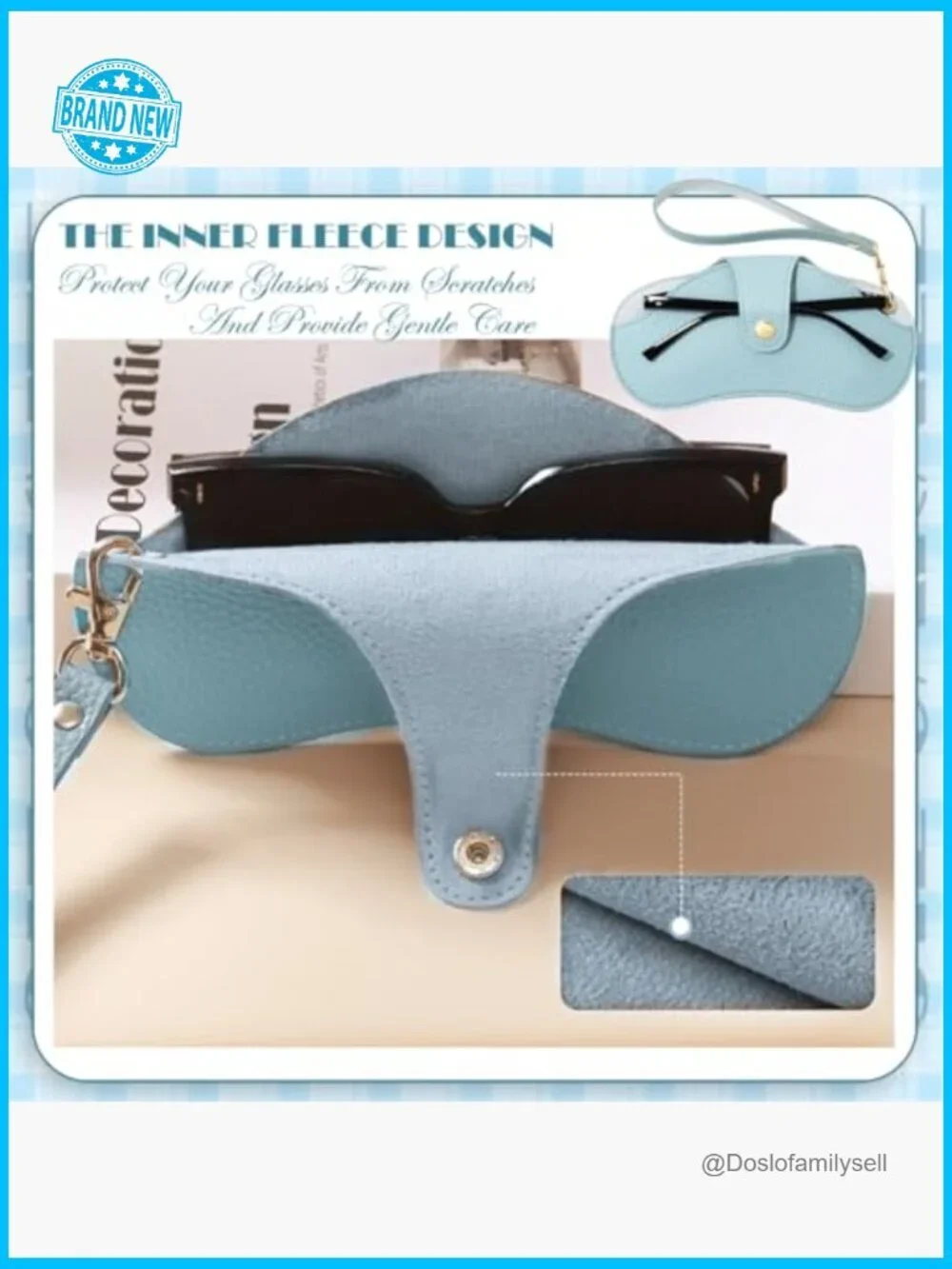 Soft Leather Sunglasses Case Travel Glasses Pouch Portable Eyeglasses Holder